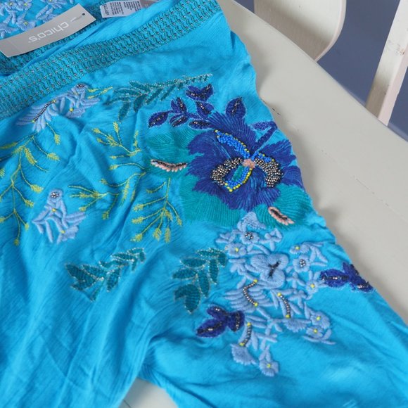 NWT Chico's Embroidered Duster Ruana - Picture 14 of 16